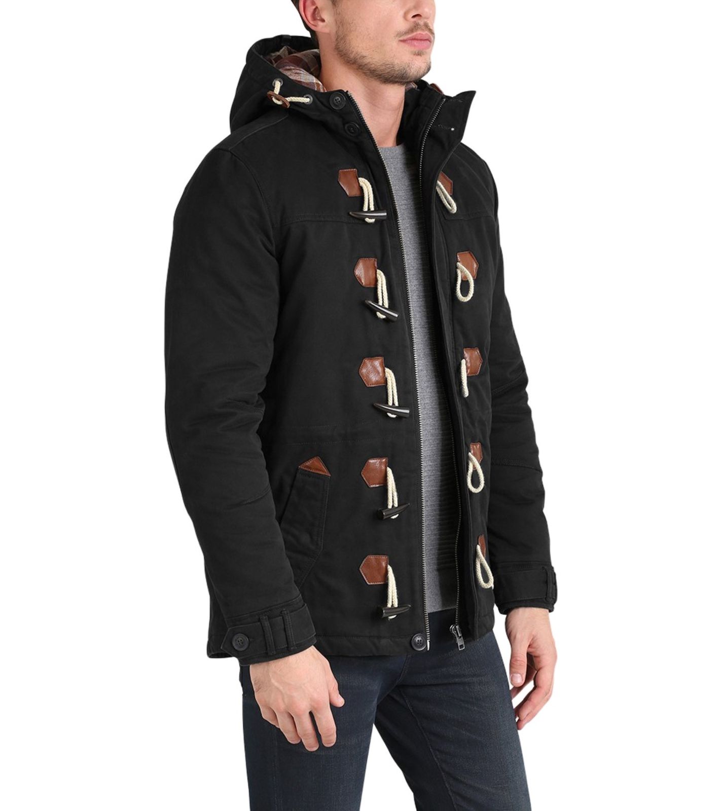 BLEND Herren Parka Dufflecoat mit warmer Fütterung Kenthon Schwarz von BLEND