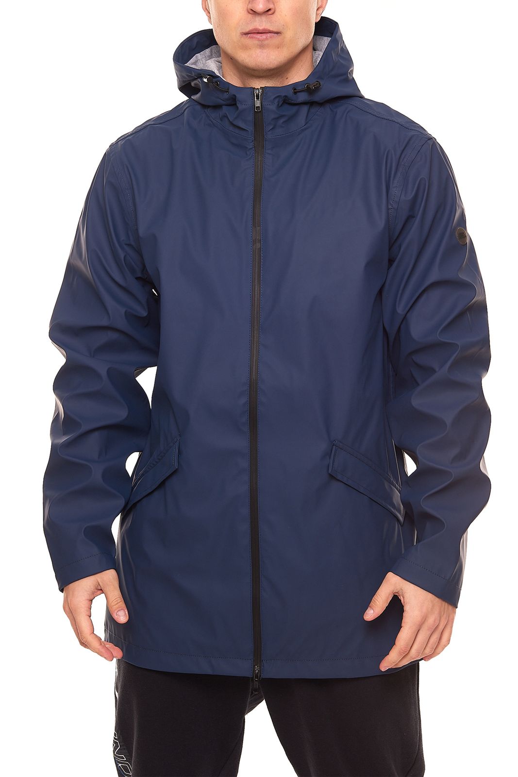 BLEND Herren Regen-Mantel Windbreaker mit Kapuze Jyrki Blau von BLEND