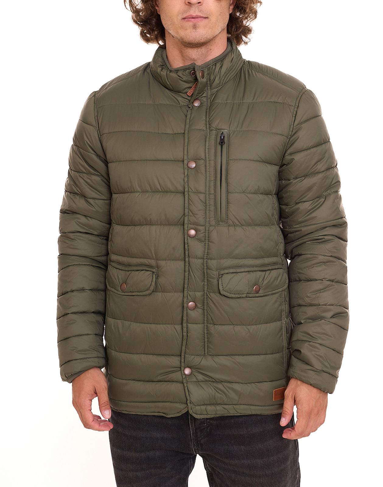 BLEND Herren Stepp-Jacke Übergangs-Jacke mit Stehkragen Narve Grün von BLEND