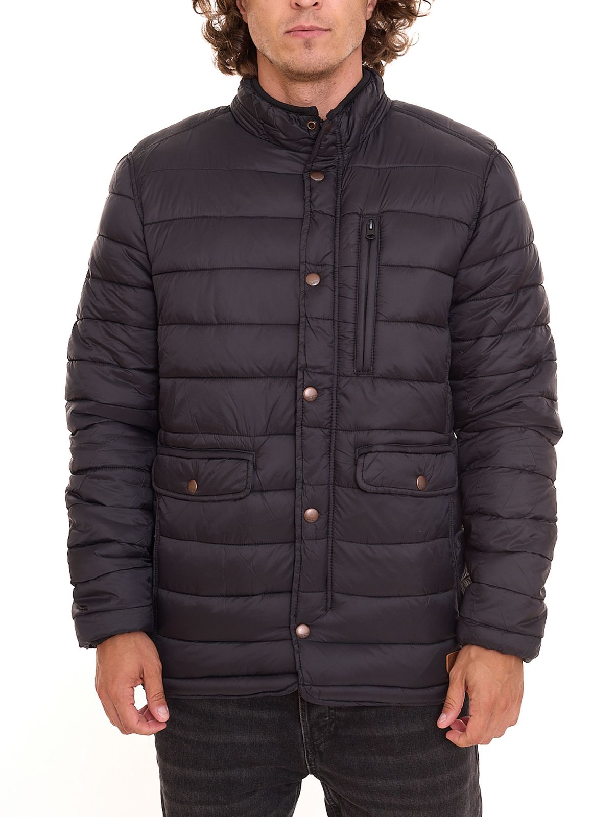 BLEND Herren Stepp-Jacke Übergangs-Jacke mit Stehkragen Narve Schwarz von BLEND