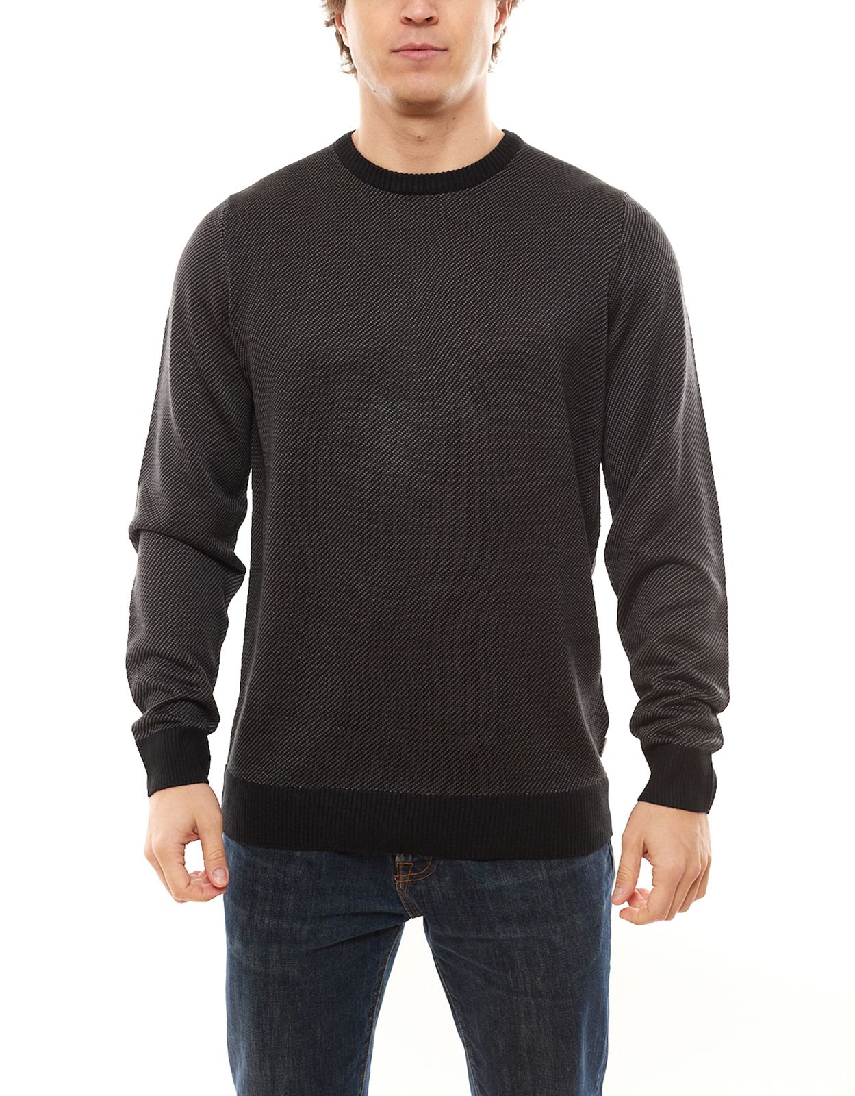 BLEND Londres Herren Feinstrick-Pullover Freizeit-Sweater 20712232 194007 Schwarz von BLEND