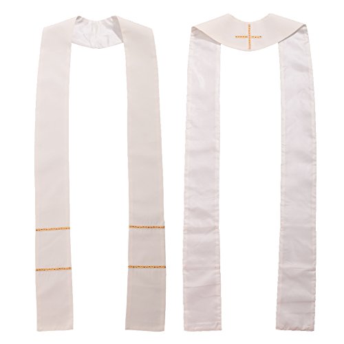 BLESSUME Kirche Pastor Mass Stole (Weiß) von BLESSUME
