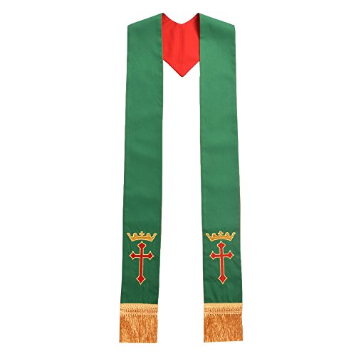 BLESSUME Kirche Pastor Reversibel Stola mit Quasten von BLESSUME