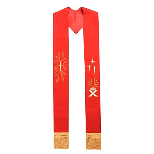 BLESSUME Kirchen Stola Kasel Gewänder Stola (Rot #1) von BLESSUME