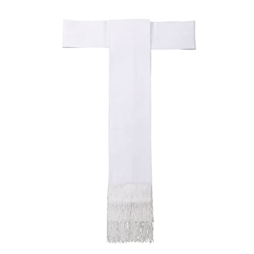 BLESSUME Messgewand Gürtel Klerus Kasack Taille Schärpe (L, Nur Weiße Gürtel) von BLESSUME