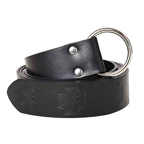 BLESSUME Wikinger Gürtel Reenactment kostüm Belt PU-Leder (165CM Schwarz 1) von BLESSUME