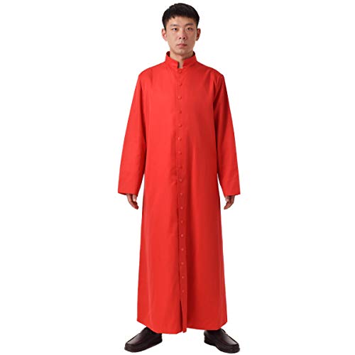 BLESSUME Red Roman Cassock Robe Liturgical Vestments von BLESSUME