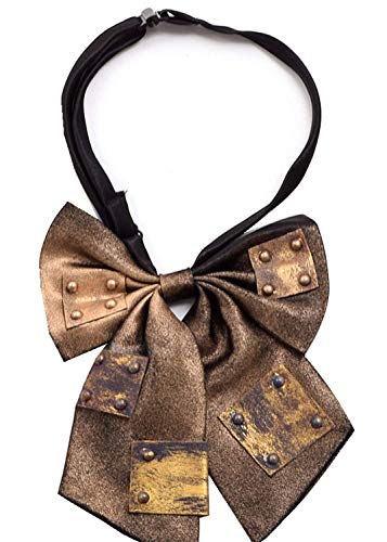 BLESSUME Steampunk Fliege Getriebe Retro Krawatte Vintage Fliege Zahnräder Cosplay von BLESSUME