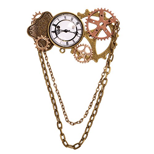 BLESSUME Steanpunk Gears Clock Brooch … von BLESSUME