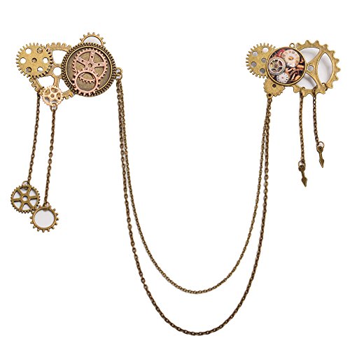 BLESSUME Vintage Retro-Legierung Brosche Steampunk viktorianischen Brosche (A) von BLESSUME