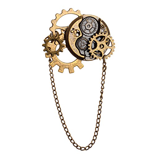BLESSUME Vintage Retro-Legierung Brosche Steampunk viktorianischen Brosche (B) von BLESSUME