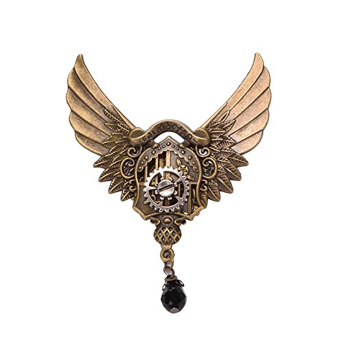 BLESSUME Vintage Retro-Legierung Brosche Steampunk viktorianischen Brosche (H) von BLESSUME