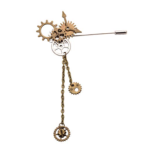 BLESSUME Vintage Retro-Legierung Brosche Steampunk viktorianischen Brosche (T) von BLESSUME