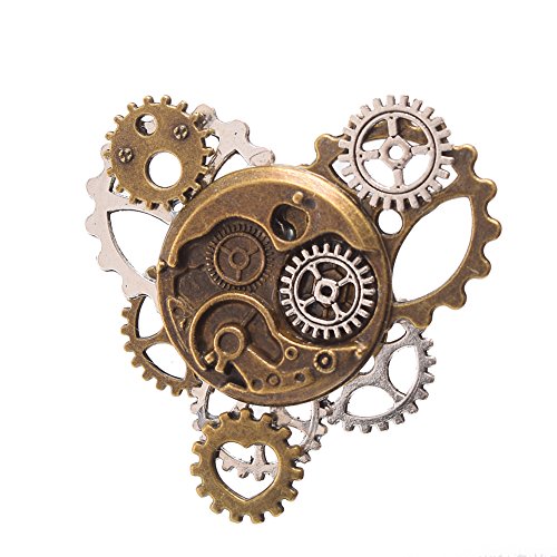 BLESSUME Vintage Retro-Legierung Steampunk Brosche (N) von BLESSUME