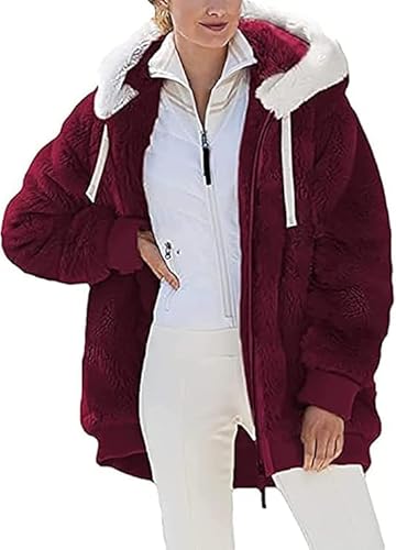 BLIBUNALA Teddyjacke Damen Wintermantel Damen Warm Winterjacke Winterjacke Wintermantel Lang Jacke Übergangsjacke Fleecejacke Lang Fleecejacke Strickfleecejacke Übergangsjacke Herbst Herbst Teddy BLIBUNALA Teddyjacke Damen Wintermantel Damen Warm Winterjacke Winterjacke Wintermantel Lang Jacke Übergangsjacke Fleecejacke Lang Fleecejacke Strickfleecejacke Übergangsjacke Herbst Herbst Teddy von BLIBUNALA