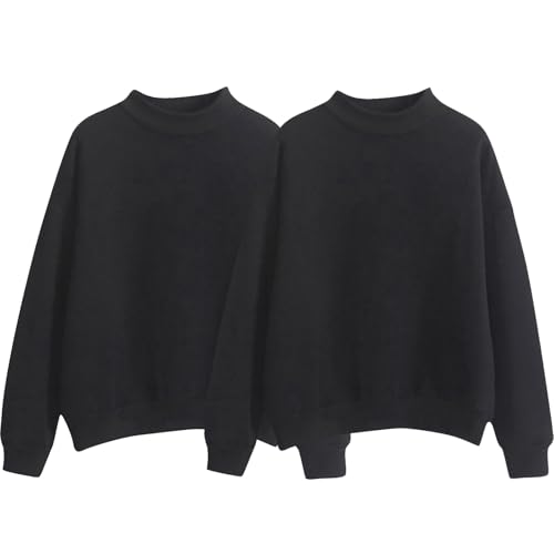 Damen Sweatshirt Ohne Kapuze Strickjacke Damen Sweatshirt Übergangsjacke Langarmshirt Jacke Sportjacke Lang Damenpullover Langarm Winter Sweatjacke Ohne Kapuze Sportjacke T-Shirts Für Jogginganzug von BLIBUNALA