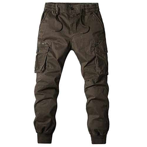 Herren Cargohose Lang Oversize Herrenhosen Klassisch Overalls Baggy Jogginghosen Basic Fitnesshose Casual Arbeitshosen Workwear Wanderhose Lässige Farbe Streetwear Sport Trekkinghose Sporthosen von BLIBUNALA