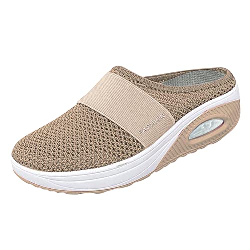 Orthopädische Schuhe Damen Air Cushion Diabetiker Nettjade Schuhe Slip-On Sportschuhe Sabots Mit Luftkissen Wmshoe Hausschuhe Frauen Walkingschuhe Bequeme Laufschuhe Volleyball Sneaker Turnschuhe von BLIBUNALA