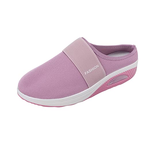 Orthopädische Schuhe Damen Air Cushion Diabetiker Nettjade Schuhe Slip-On Sportschuhe Sabots Mit Luftkissen Wmshoe Hausschuhe Frauen Walkingschuhe Bequeme Laufschuhe Volleyball Sneaker Turnschuhe von BLIBUNALA