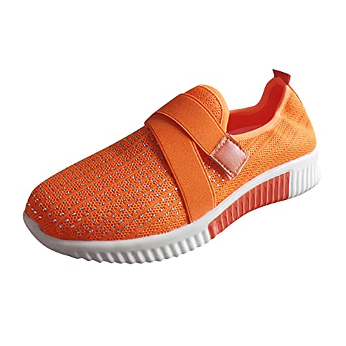 Sneaker Damen Sportschuhe Leichtgewichts Weiss Plattform Elegante Outdoor Trekking Joggingschuhe Schuhe Turnschuhe Atmungsaktiv Frauen Walkingschuhe Halbschuhe Cushion Wasserdicht Flach Sporthalle von BLIBUNALA