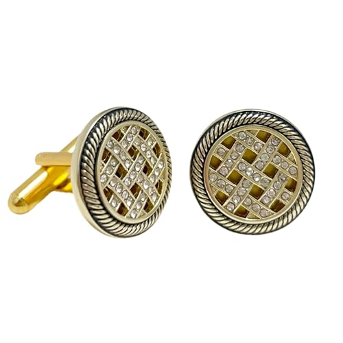 BLIKEJIN Herren-Manschettenknöpfe, Gitter, hohl, Metall, elegant, glänzend, Hochzeitszeremonie, Business, formelle Hemd-Accessoires BLIKEJIN Herren-Manschettenknöpfe, Gitter, hohl, Metall, elegant, glänzend, Hochzeitszeremonie, Business, formelle Hemd-Accessoires von BLIKEJIN