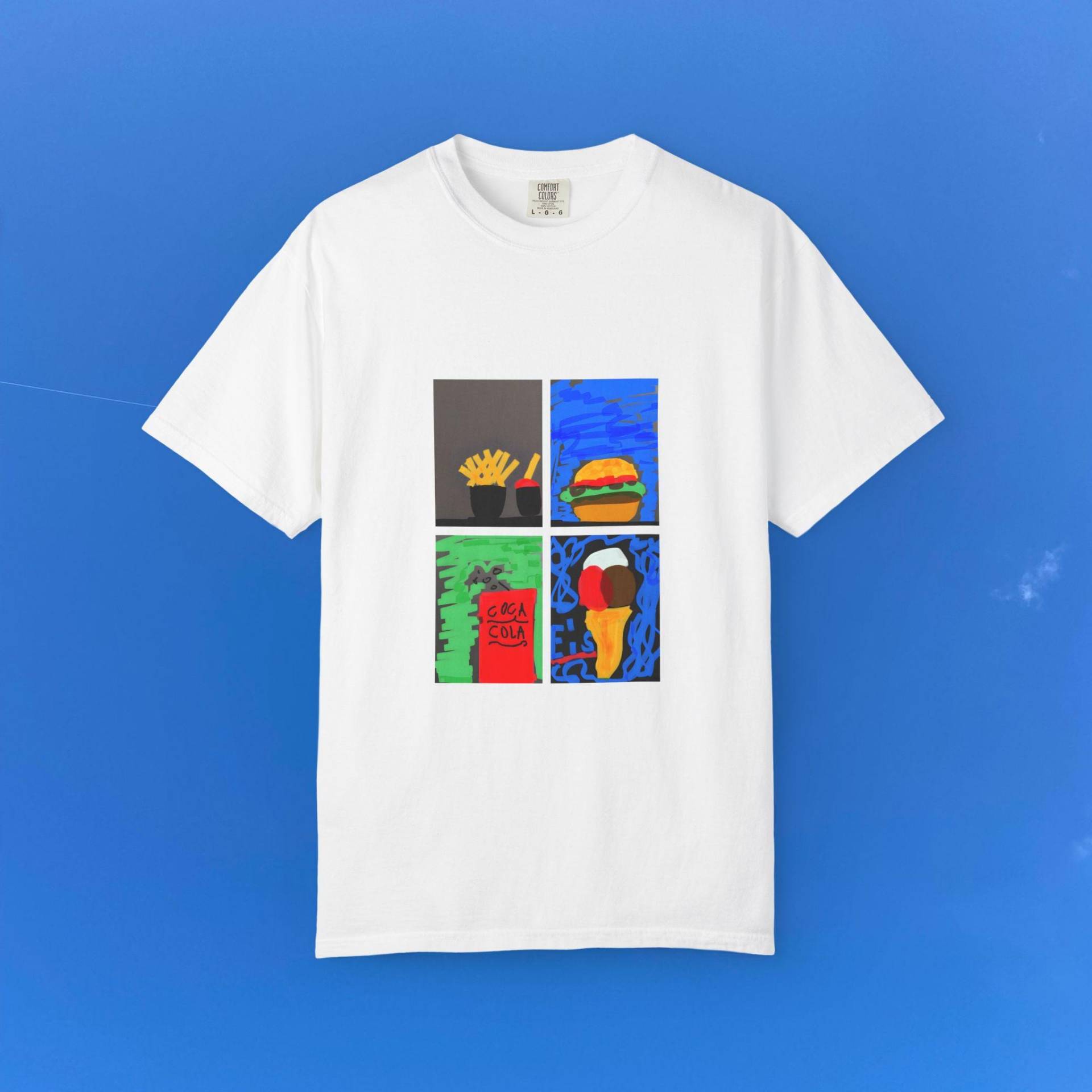 Pit Fast Food Pop Art T-Shirt | Fries Burger Soda Ice Cream By Blindland "From Family To Family" von BLINDLAND