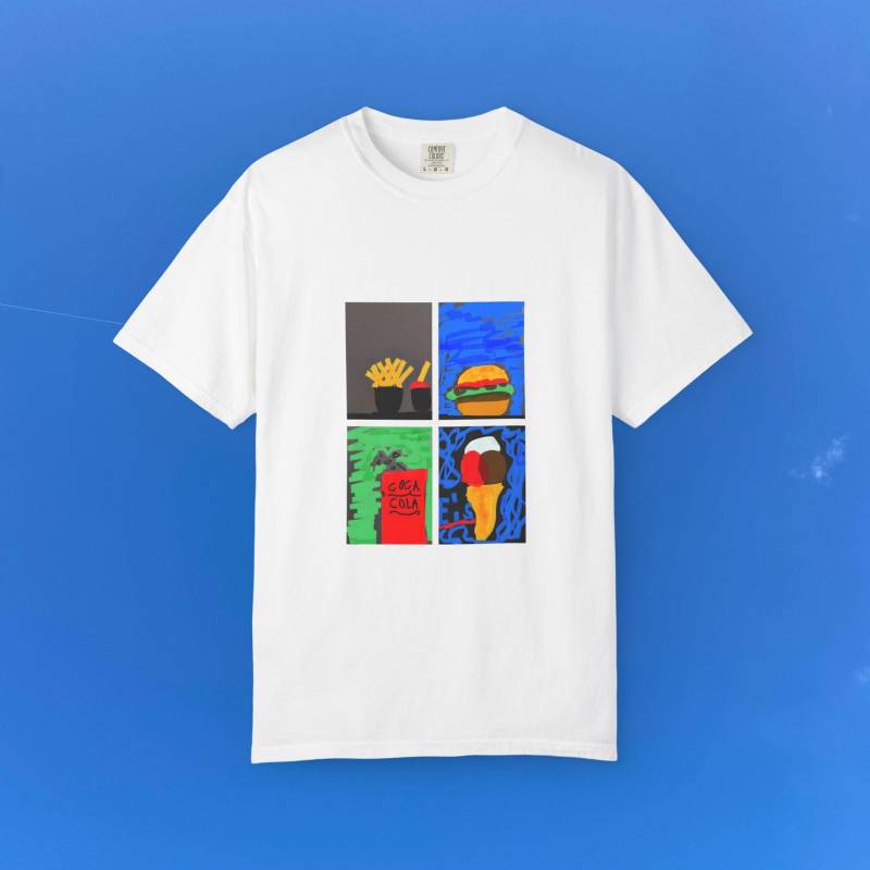 Pit Fast Food Pop Art T-Shirt | Fries Burger Soda Ice Cream By Blindland "From Family To Family" von BLINDLAND