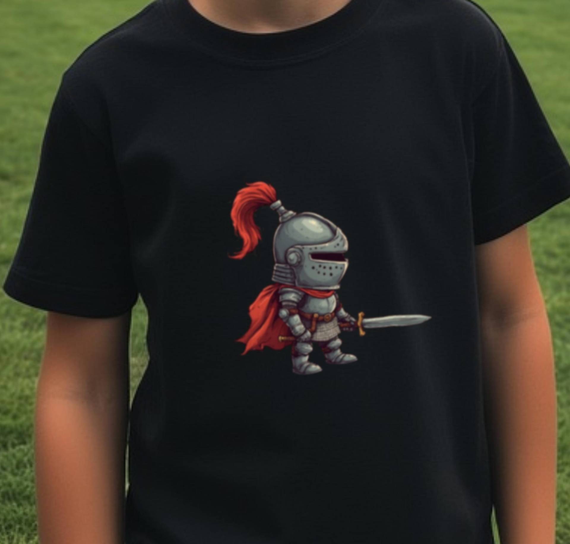 Tiny Knight Illustration Kids T-Shirt | Medieval Design - By Blindland "From Family To Family" von BLINDLAND