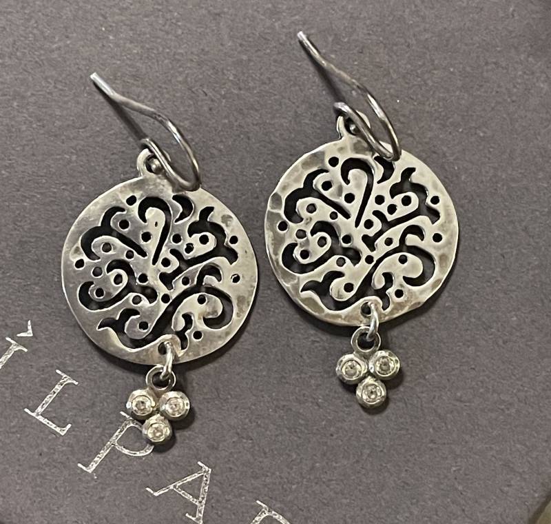 Silpada "Cut Oberhalb' Sterling Silber Filigrane Zirkonia Ohrringe W2368 von BLJewlsSilpada