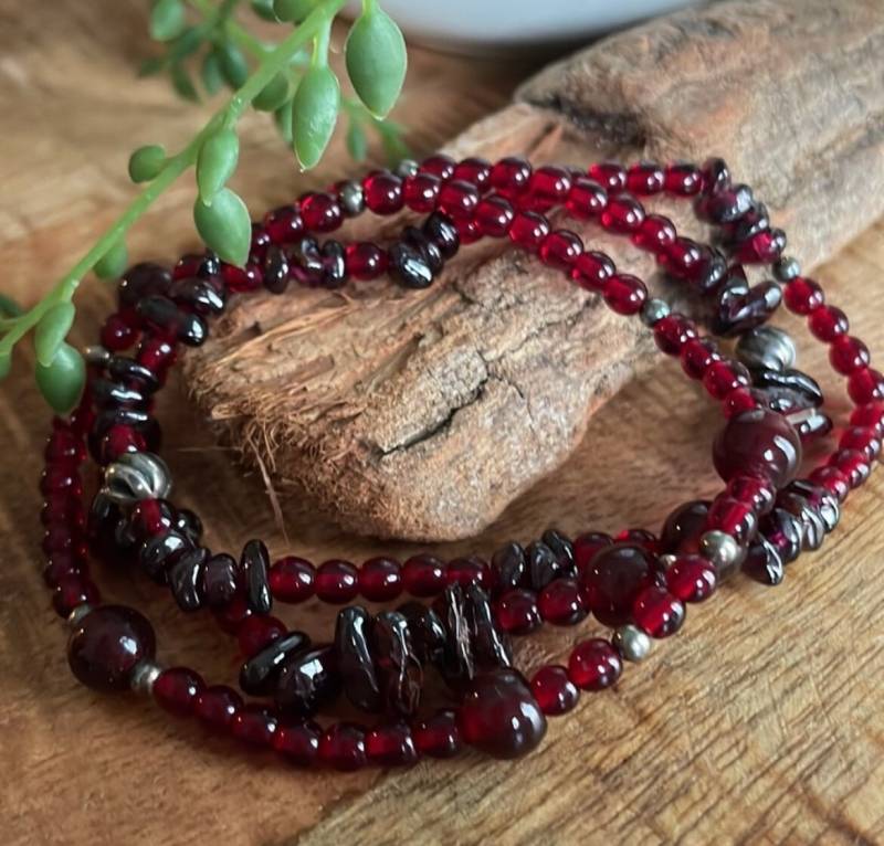 Silpada Sterling Silber Granat Glasperlen Armband Set B1703 von BLJewlsSilpada