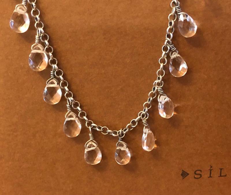 Silpada Kristall Tropfen Sterling Silber Halskette N1661 von BLJewlsSilpada