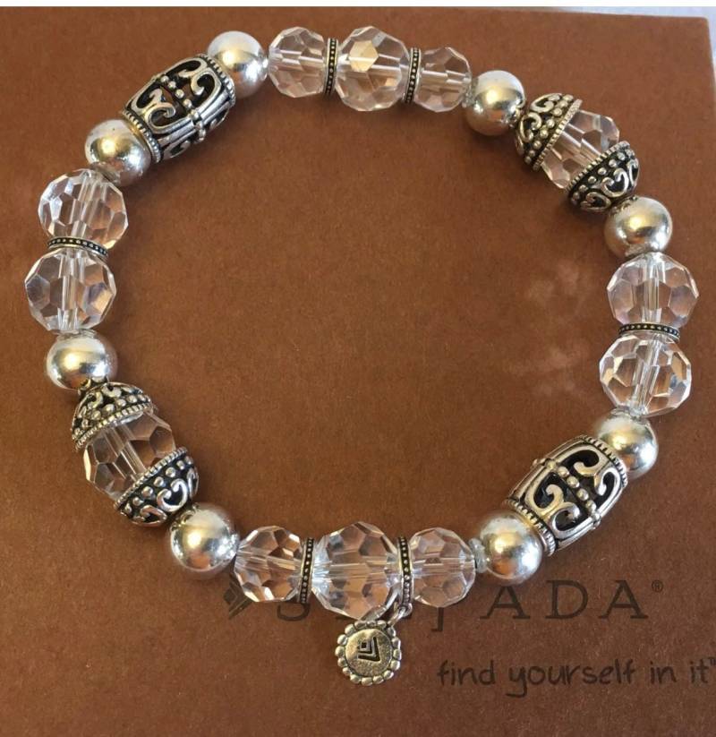 Silpada Sterling Silber Glasperlen Stretch Armband B2413 von BLJewlsSilpada