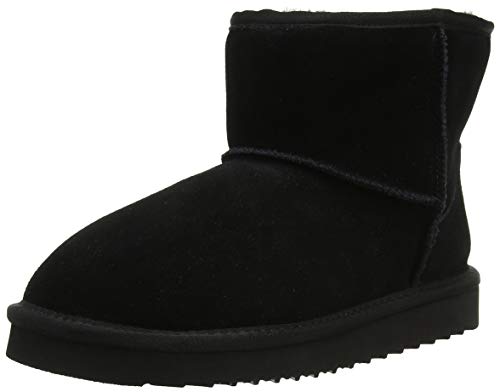 BLACK Damen 264 532 Schlupfstiefel, Schwarz (Black Lea) 004, 41 EU von Black Premium by EMP