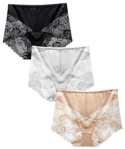 BLKDOTS Women's High Waist Briefs, Unterwäsche mit voller Bedeckung, 3pack von BLKDOTS