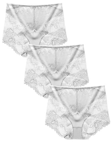 BLKDOTS Women's High Waist Hipster Briefs Seamless Panties Soft Lace Underwear Breathable Underpants von BLKDOTS