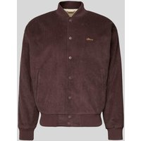 BLKVIS Cordjacke mit Logo-Stitching in Pflaume, Größe M von BLKVIS