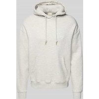 BLKVIS Hoodie mit Label-Stitching in Hellgrau Melange, Größe L von BLKVIS
