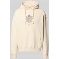 BLKVIS Hoodie mit Motiv-Print und Känguru-Tasche in Offwhite, Größe XXL von BLKVIS
