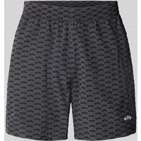 BLKVIS Regular Fit Shorts mit Label-Stitching in Black, Größe XXL von BLKVIS