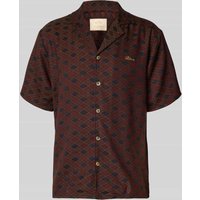 BLKVIS Relaxed Fit Freizeithemd mit Label-Stitching in Black, Größe XXL von BLKVIS