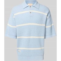 BLKVIS Relaxed Fit Poloshirt mit Strukturmuster in Hellblau, Größe XXL BLKVIS Relaxed Fit Poloshirt mit Strukturmuster in Hellblau, Größe XXL von BLKVIS