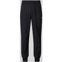 BLKVIS Relaxed Fit Trackpants mit Label-Stitching in Black, Größe L von BLKVIS