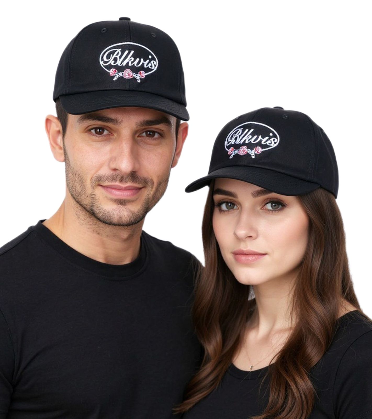 BLKVIS Script Roses Snapback Caps schwarz von BLKVIS
