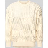 BLKVIS Strickpullover mit Lochmuster in Offwhite, Größe XL von BLKVIS