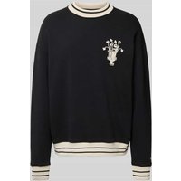 BLKVIS Strickpullover mit Motiv-Stitching Modell 'VASO' in Black, Größe M von BLKVIS