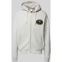 BLKVIS Sweatjacke mit Label-Stitching in Hellgrau Melange, Größe XL von BLKVIS