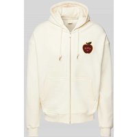 BLKVIS Sweatjacke mit Label-Stitching in Offwhite, Größe XS von BLKVIS