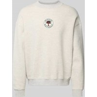 BLKVIS Sweatshirt mit Label-Badge Modell 'SOURCE' in Hellgrau Melange, Größe L von BLKVIS