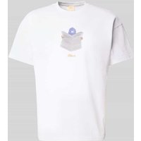 BLKVIS T-Shirt mit Label-Stitching in Weiss, Größe M von BLKVIS