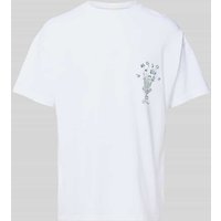 BLKVIS T-Shirt mit Motiv- und Label-Print Modell 'VASO' in Weiss, Größe XXL von BLKVIS